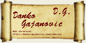 Danko Gajanović vizit kartica